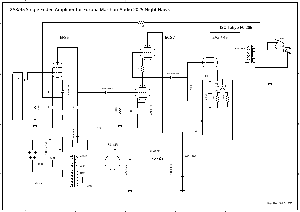 2A3/45 single ended amplifier 