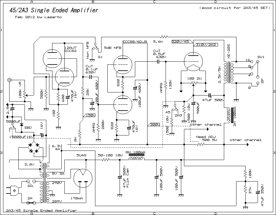 recomended circuit 45/2A3 SET 2012 Feb