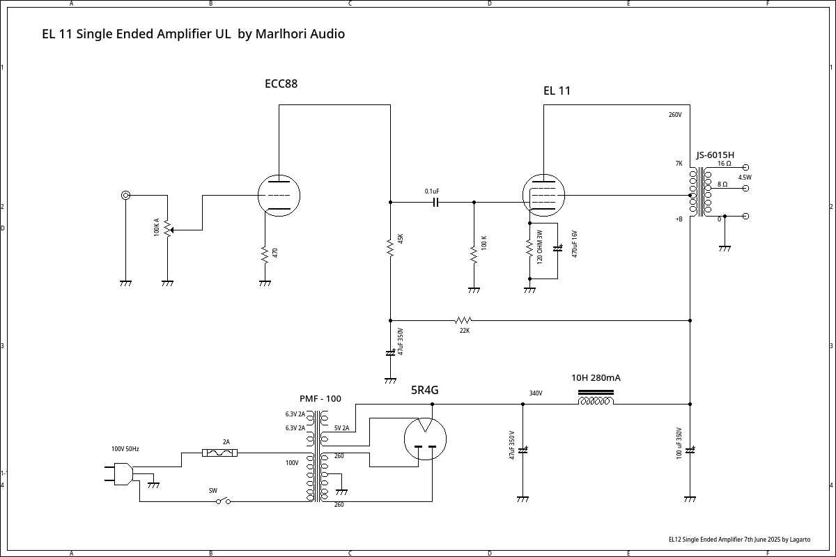 EL11 single ended amplifier