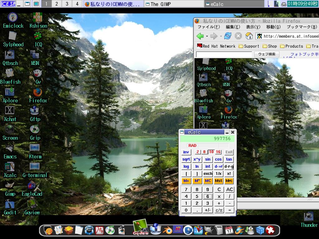ICEWM+ Wbar +idesk 2010