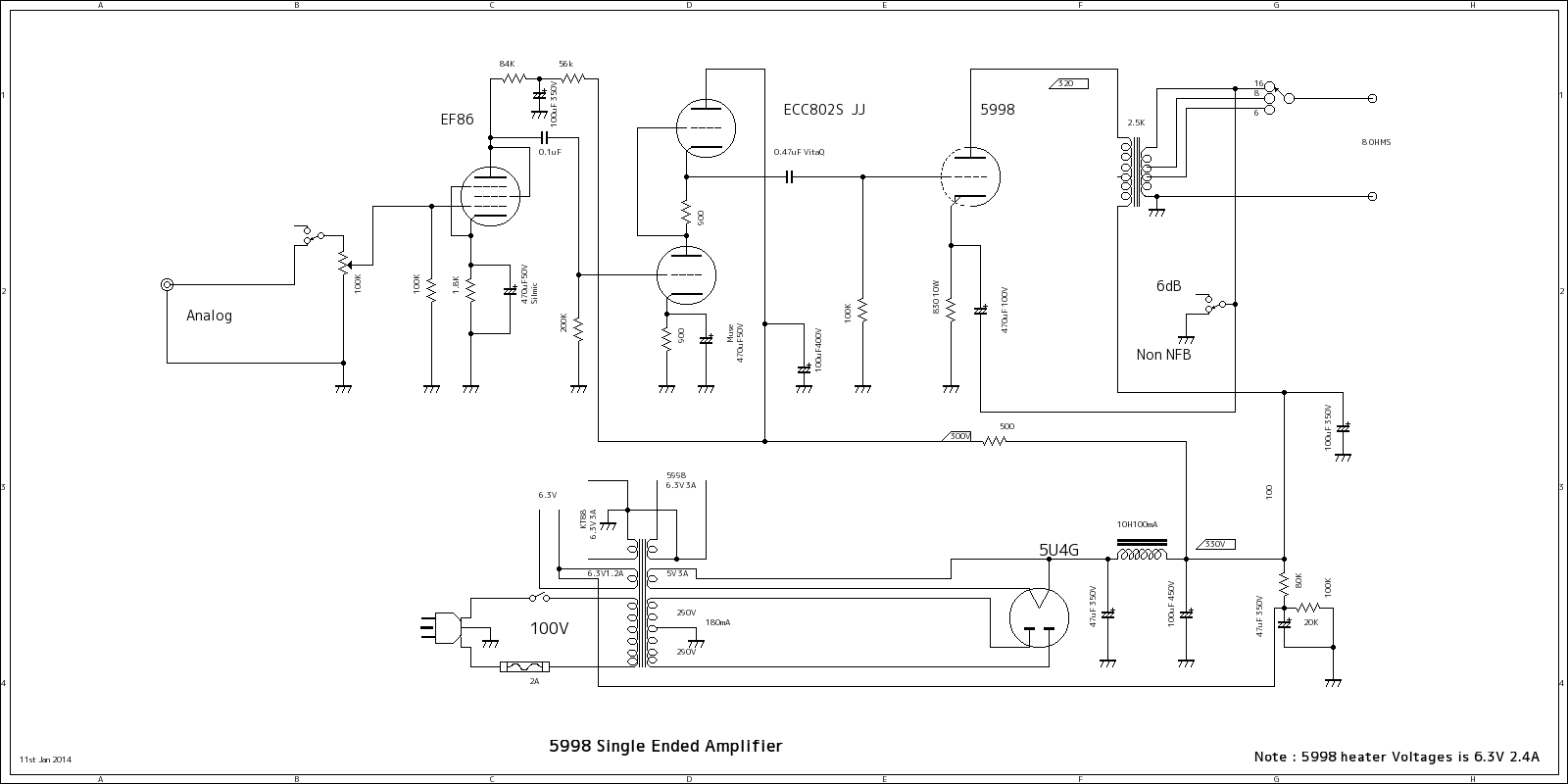 Test Amp circuit